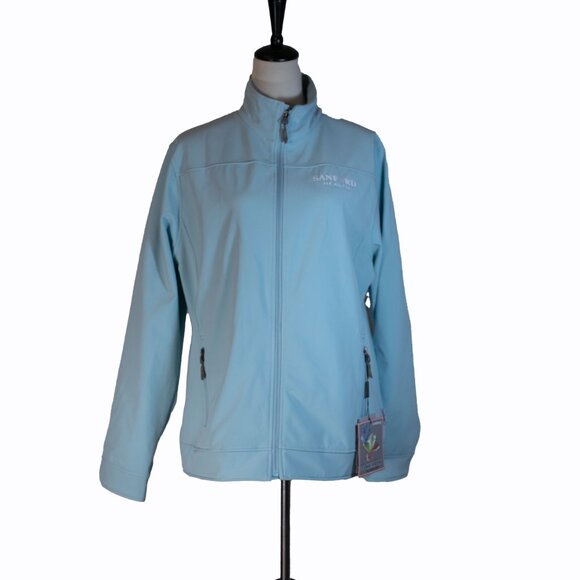 NWT Landway Ladies Matrix Bonded Soft Shell Jacket Light Blue Size 2XL - Picture 8 of 15
